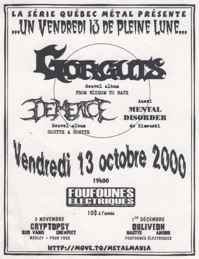 GORGUTS DEMENCE MENTAL DISORDER CRYPTOPSY OBLIVEON