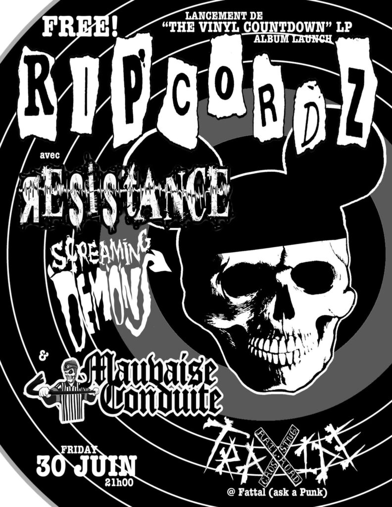 RIPCORDZ RESISTANCE SCREAMING DEMONS MAUVAISE CONDUITE