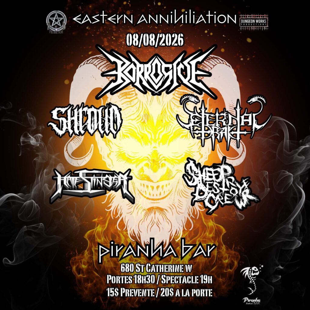 KORROSIVE SHROUD ETERNAL DRAK HATE STINGER SHEEP DESTROYER CREW
