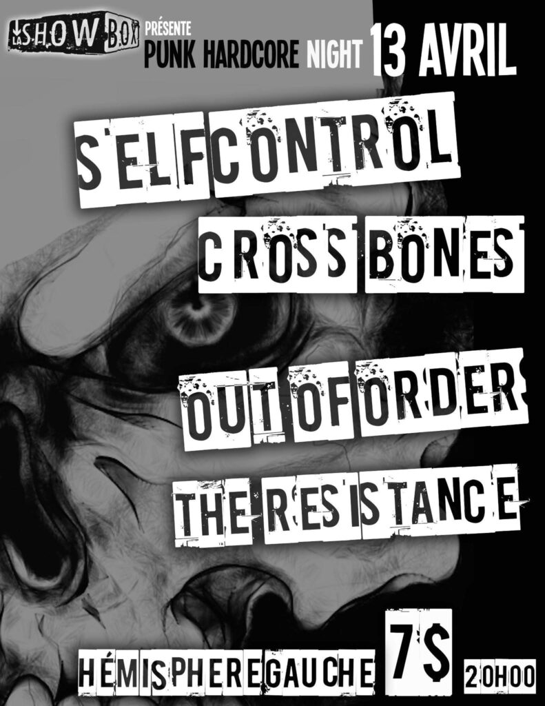SELF CONTROL CROSS BONES OUT OF CONTROL THE RESISTANCE