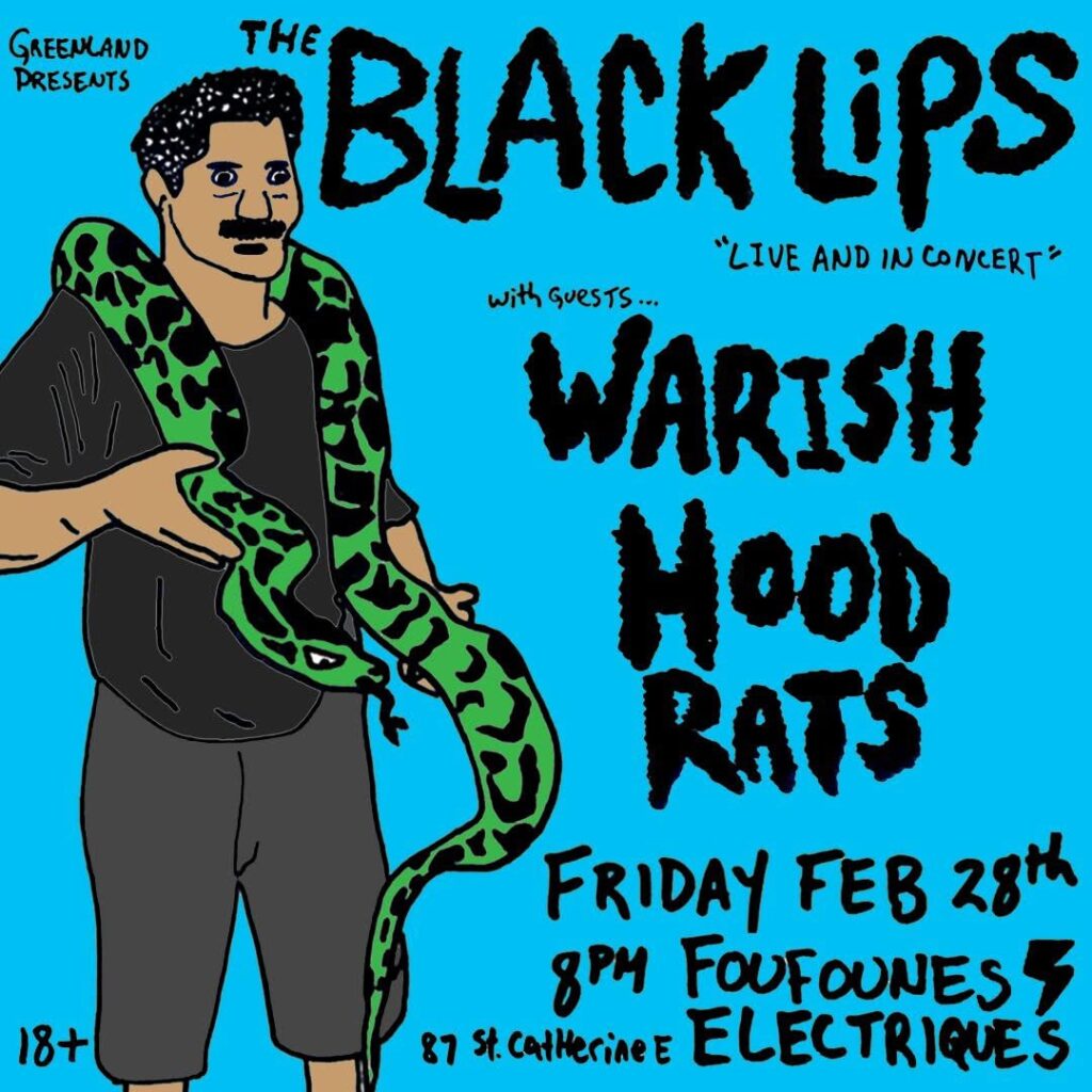 THE BLACK LIPS WARISH HOOD RATS
