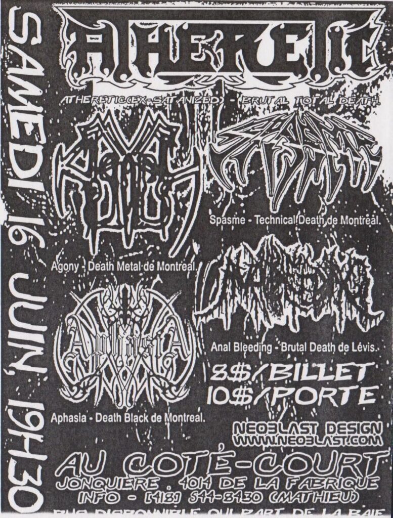 ATHERETIC AGONY SPASME ANAL BLEEDING APHASIA