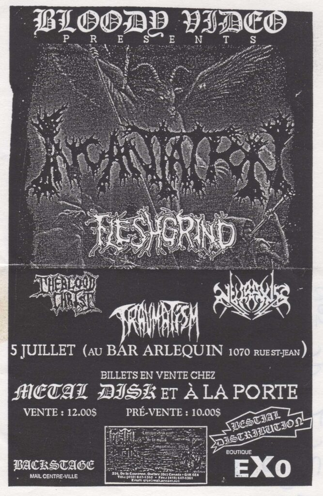 INCANTATION FLESHGRIND THE BLOOD OF CHRIST TRAUMATISM NEURAXIS