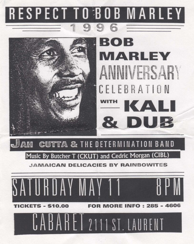 KALI & DUB BOB MARLEY JAH CUTTA DETERMINATION BAND