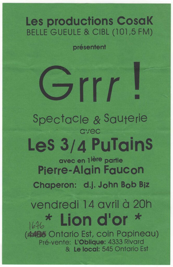 LES 3/4 PUTAINS PIERRE-ALAIN FAUCON DJ JOHN BOB BIZ