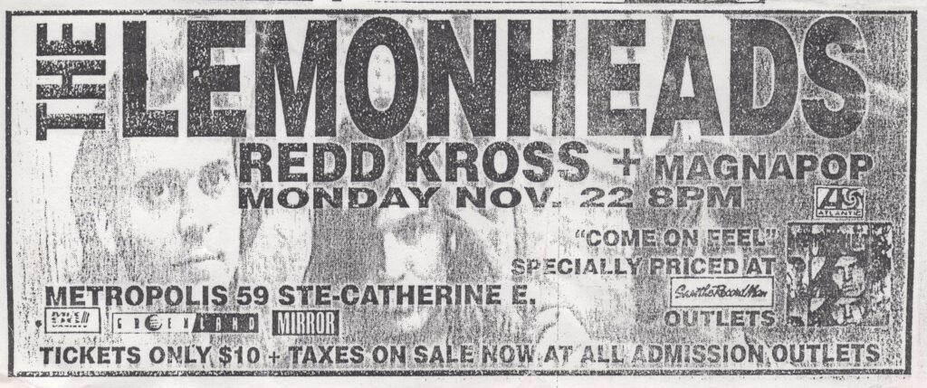 THE LEMONHEADS REDD KROSS MAGNAPOP