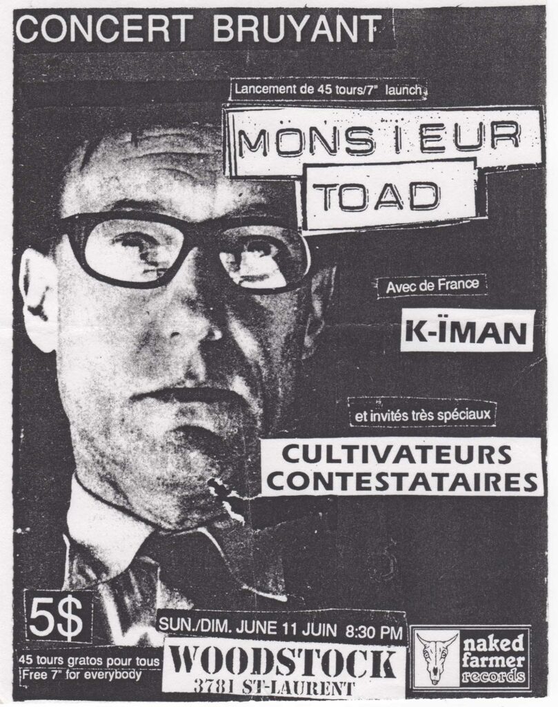 MONSIEUR TOAD K-ÏMAN CULTIVATEURS CONTESTATAIRES