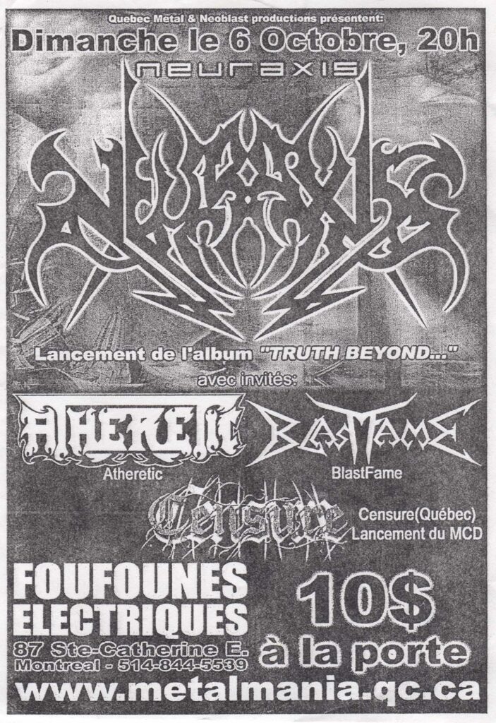 NEURAXIS ATHERETIC BLASTFAME CENSURE