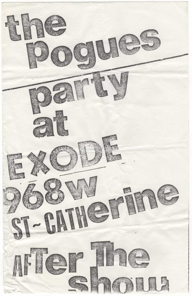 THE POGUES AFTER THE SHOW PARTY