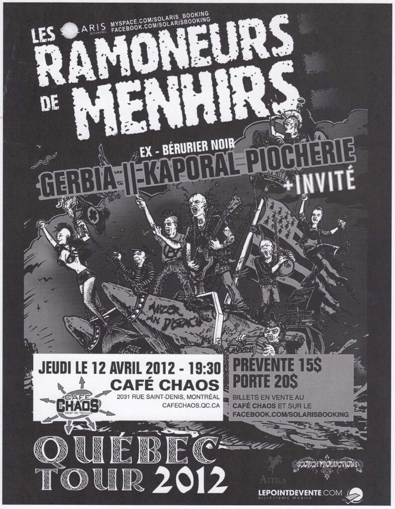 RAMONEURS DE MENHIRS GERBIA KAPORAL PIOCHERIE