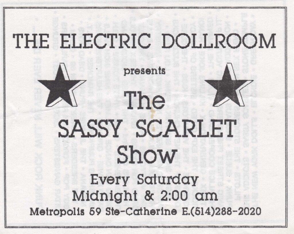 ELECTRIC DOLLROOM SASSY SCARLET SHOW