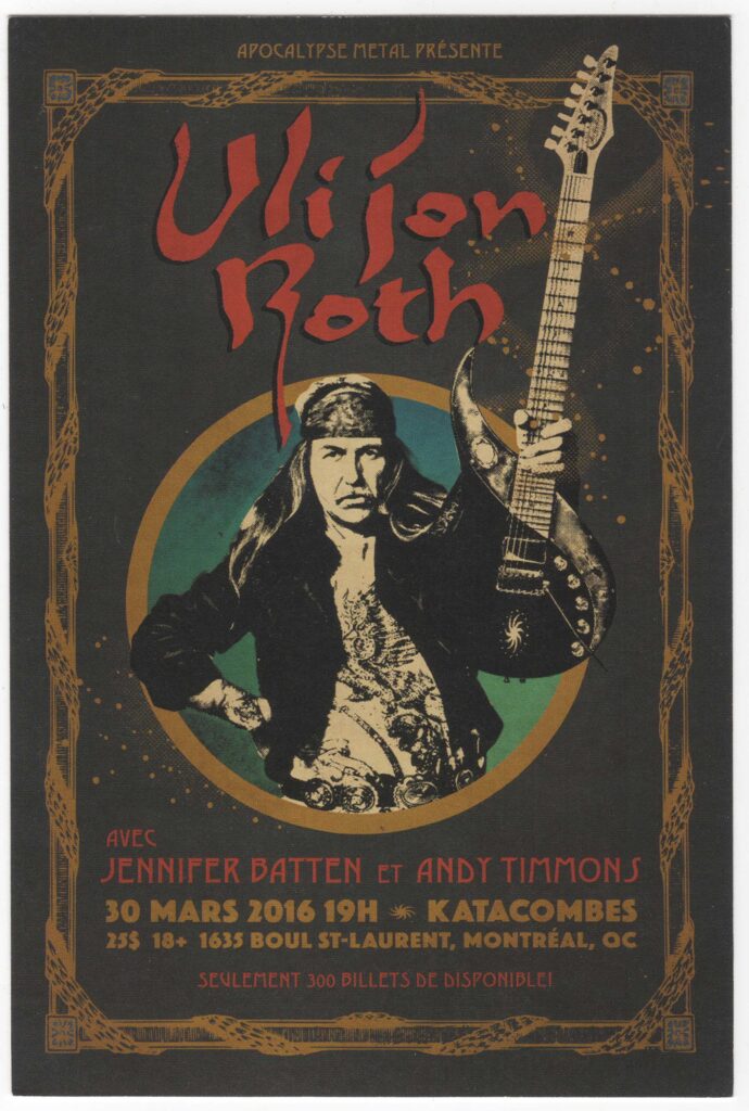 ULI JON ROTH JENNIFER BATTEN ANDY TIMMONS