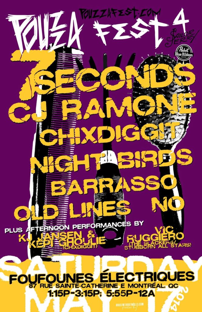 7 SECONDS CJ RAMONE CHIXDIGGIT NIGHTBIRDS BARRASSO OLD LINES NO KJ JANSEN & KEPI GHOULIE VIC RUGGIERO POUZZA