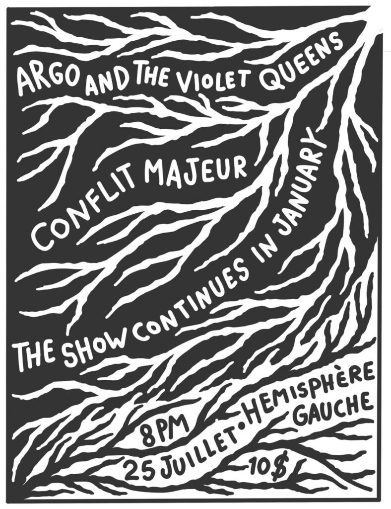 ARGO AND THE VIOLET QUEENS CONFLIT MAJEUR THE SHOW CONTINUES IN JANUARY