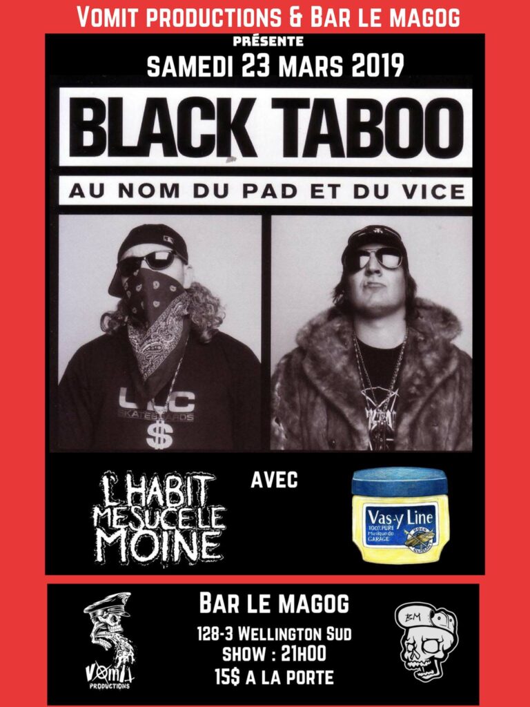 BLACK TABOO L&rsquo;HABIT ME SUCE LE MOINE VAS-Y LINE