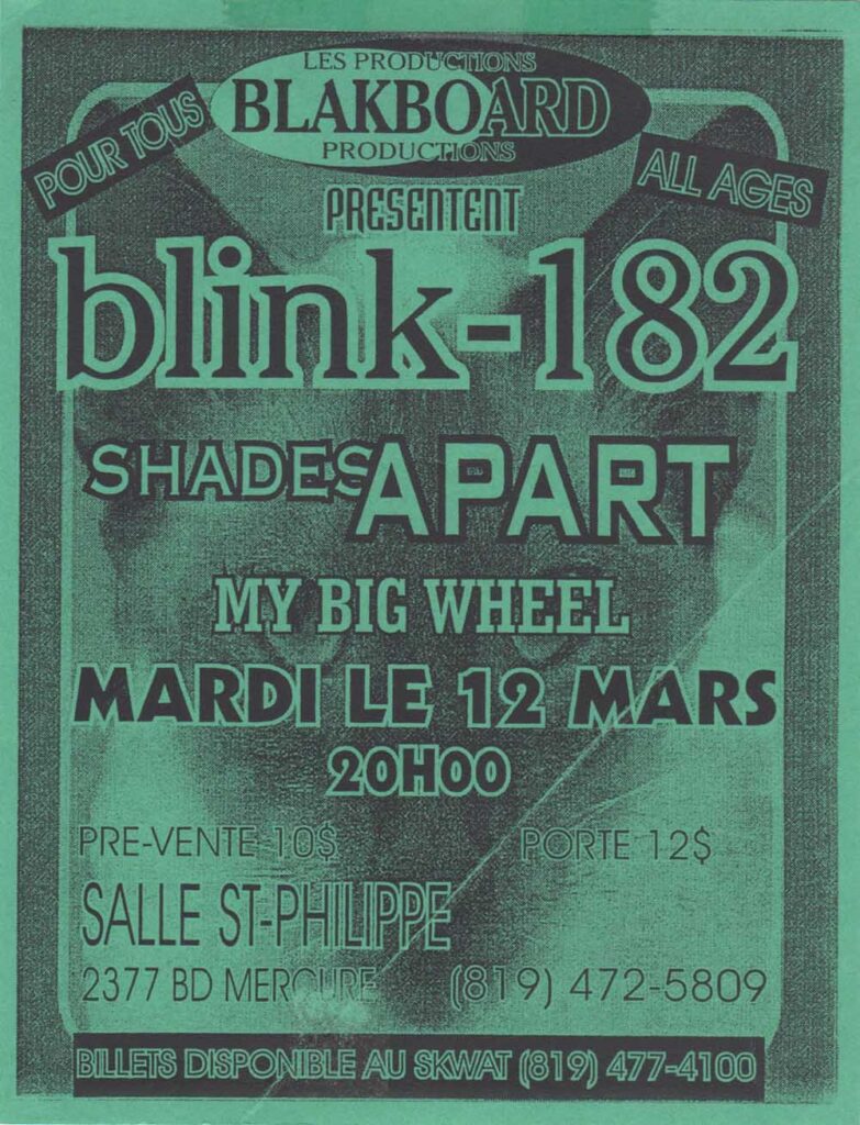 BLINK-182 SHADES APART MY BIG WHEEL