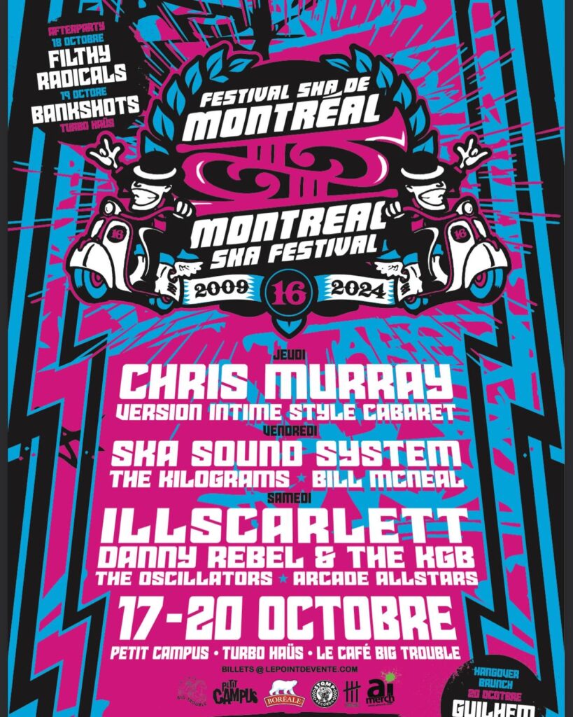 CHRIS MURRAY SKA SOUND SYSTEM THE KILOGRAMS BILL McNEAL ILLSCARLETT DANNY REBEL & THE KGB THE OSCILLATORS ARCADE ALLSTARS