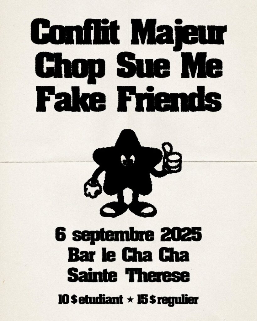 CONFLIT MAJEUR CHOP SUE ME FAKE FRIENDS