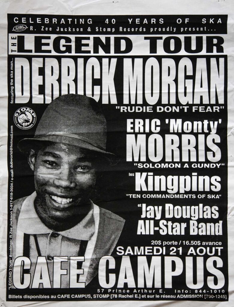 DERRICK MORGAN ERIC MONTY MORRIS THE KINGPINS JAY DOUGLAS ALL STAR BAND