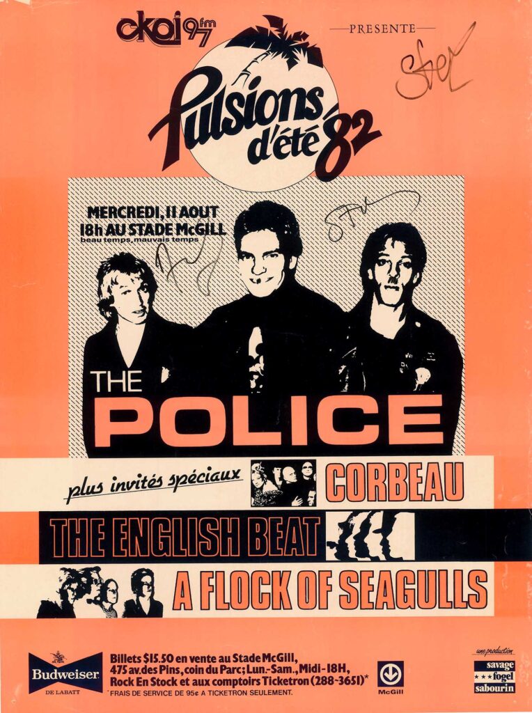 THE POLICE CORBEAU THE ENGLISH BEAT A FLOCK OF SEAGULLS