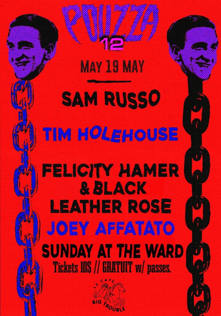 SAM RUSSO  TIM HOLEHOUSE  FELICITY HAMER & BLACK LEATHER ROSE  JOEY AFFATATO  SUNDAY AT THE WARD