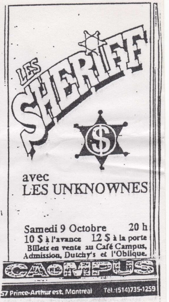 LES SHERIFF LES UNKNOWNES