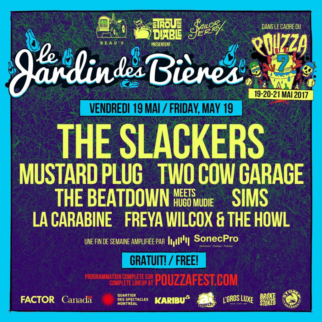 THE SLACKERS MUSTARD PLUG TWO COW GARAGE THE BEATDOWN MEETS HUGO MUDIE SIMS LA CARABINE FREYA WILCOX & THE HOWL