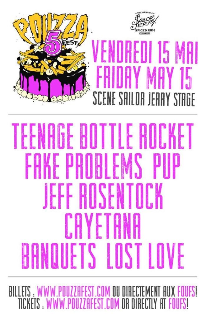 TEENAGE BOTTLEROCKET FAKE PROBLEMS PUP JEFF ROSENSTOCK CAYETANA BANQUETS LOST LOVE POUZZA