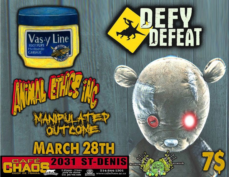 VAS-Y LINE DEFY DEFEAT ANIMAL ETHICS INC. MANIPULATED OUTCOME