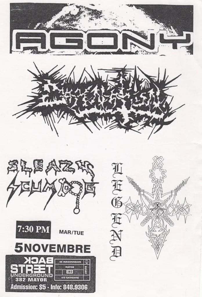 AGONY DAMNATION SLEAZY SCUM DOG LEGEND