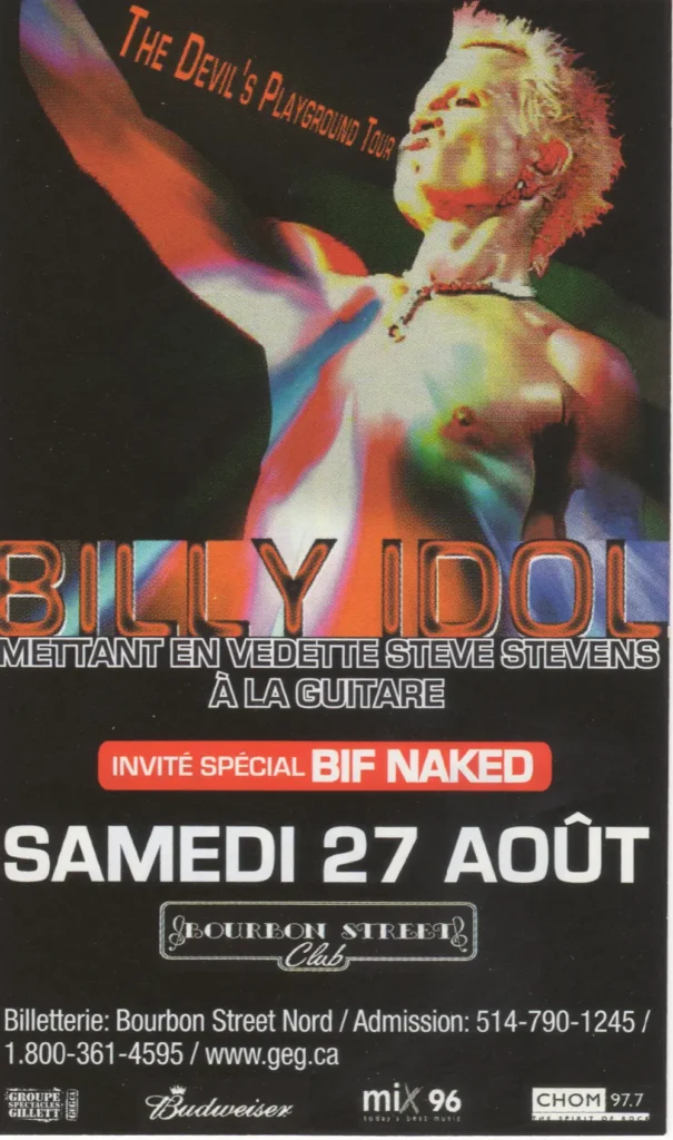 BILLY IDOL BIF NAKED