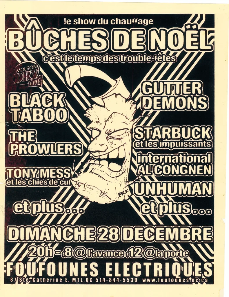 BLACK TABOO THE PROWLERS TONY MESS ET LES CHIENS DE CUL GUTTER DEMONS STARBUCK ET LES IMPUISSANTS INTERNATIONAL AL CONGNEN UNHUMAN