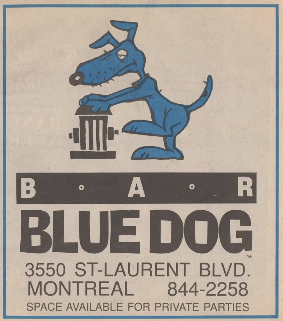 BAR BLUE DOG
