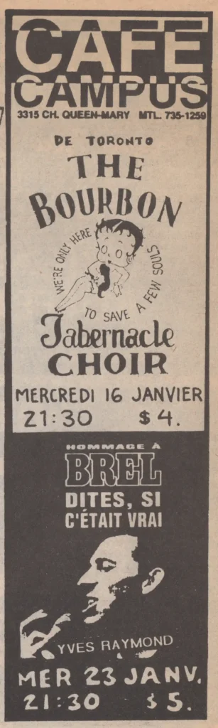 BOURBON TABERNACLE CHOIR YVES RAYMOND