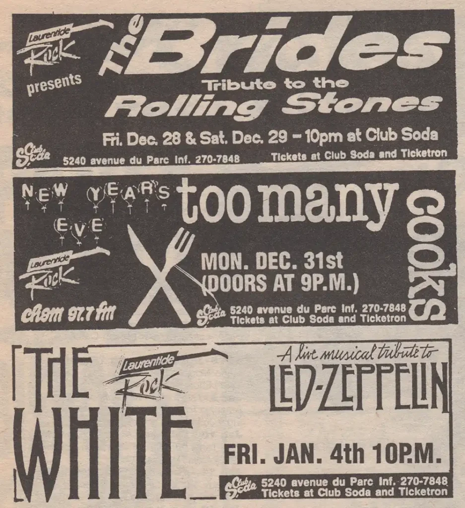 THE BRIDES TOO MANY COOKS THE WHITE