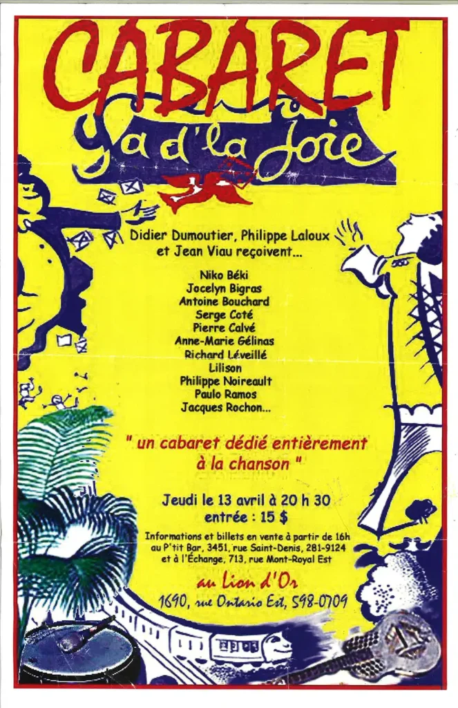 CABARET Y&rsquo;A D&rsquo;LA JOIE