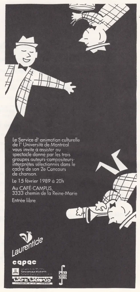 CAFÉ CAMPUS 2e CONCOURS DE CHANSON