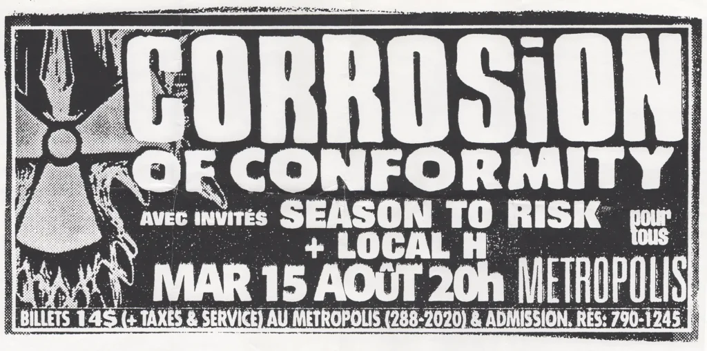 CORROSION OF CONFORMITY SEASON TO RISK LOCAL H