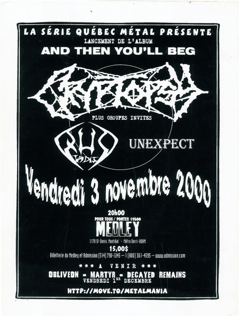 CRYPTOPSY QUO VADIS UNEXPECT