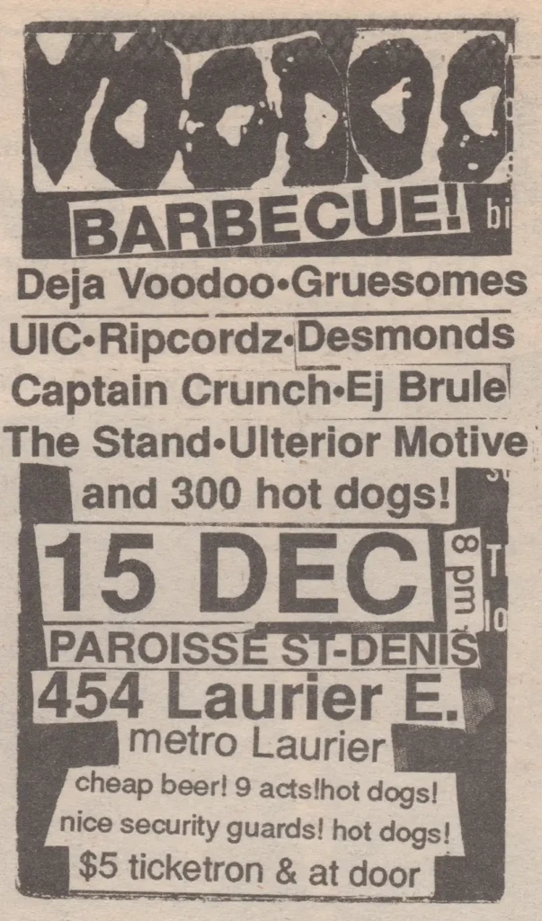 DEJA VOODOO THE GRUESOMES UIC RIPCORDZ DESMONDS CAPTAIN CRUNCH EJ BRULE THE STAND ULTERIOR MOTIVE