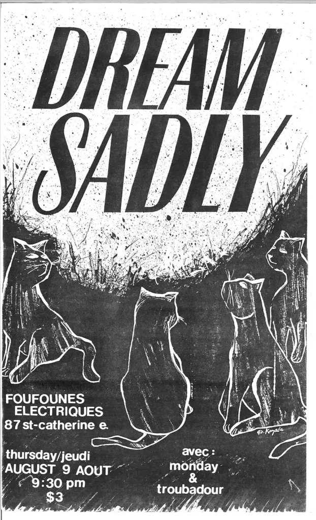 DREAM SADLY MONDAY TROUBADOUR