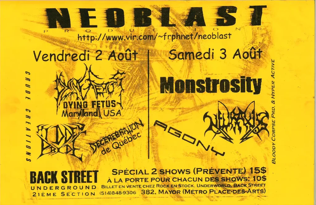 DYING FETUS HIDDEN PRIDE DECEREBRATION MONSTROSITY NEURAXIS AGONY