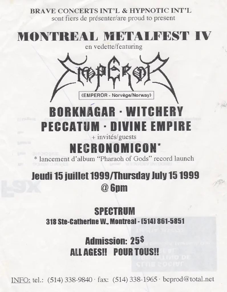 EMPEROR BORKNAGAR WITCHERY NECRONOMICON DIVINE EMPIRE PECCATUM
