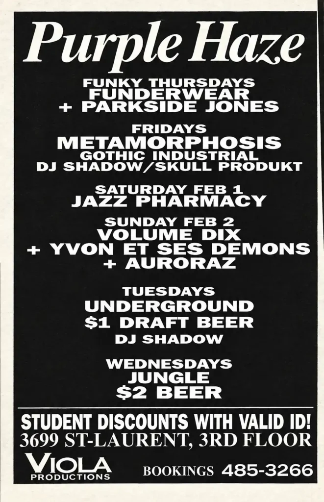 FUNDERWEAR PARKSIDE JONES DJ SHADOW SKULL PRODUKT JAZZ PHARMACY VOLUME DIX YVON ET SES DEMONS AURORAZ