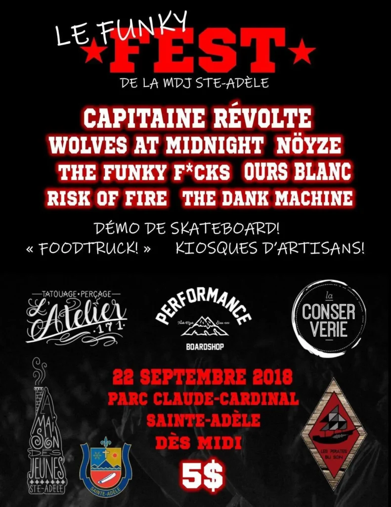 CAPITAINE RÉVOLTE WOLVES AT MIDNIGHT NÖYZE THE FUNKY F*CKS OURS BLANC RISK OF FIRE THE DANK MACHINE