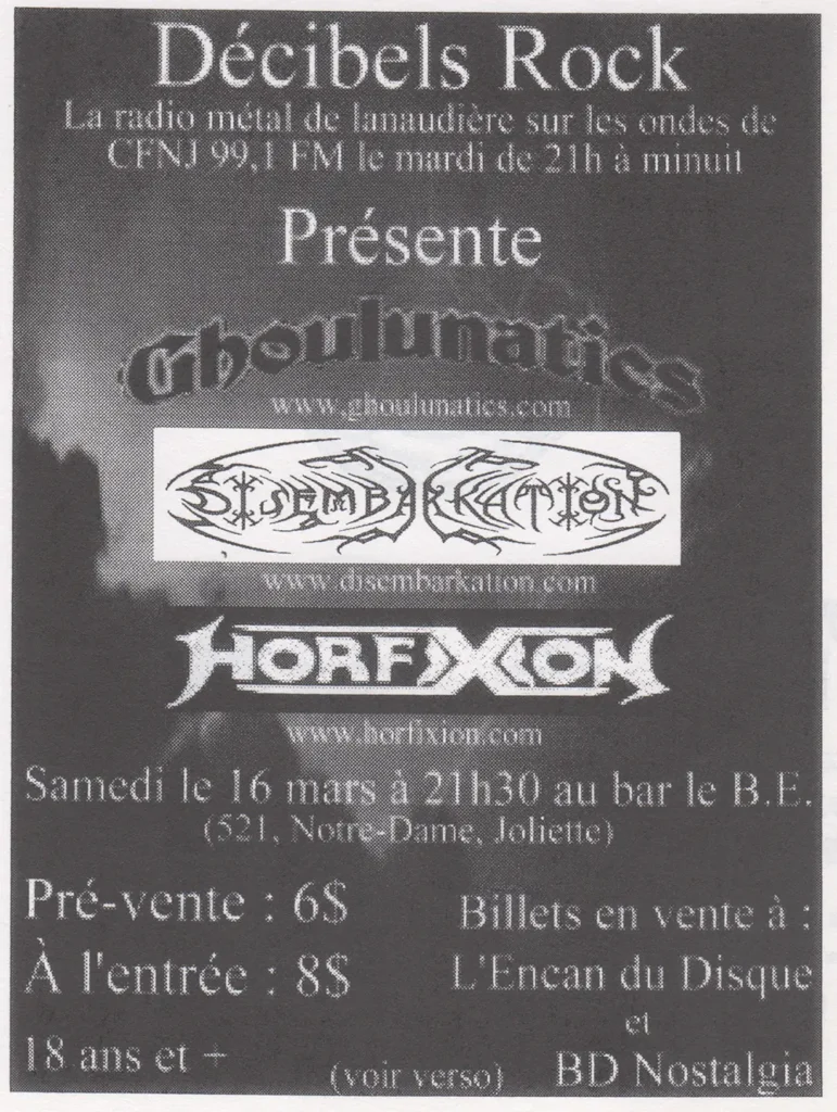 GHOULUNATICS DISEMBARKATION HORIFIXION