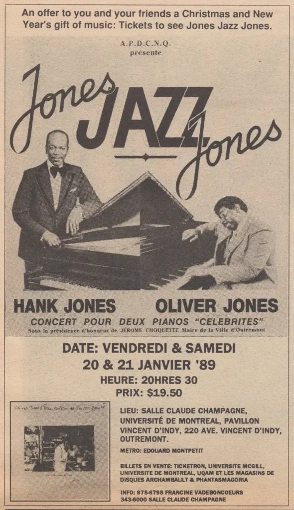 HANK JONES OLIVER JONES