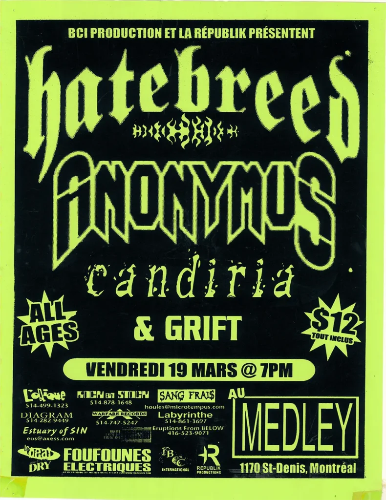 HATEBREED ANONYMUS CANDIRIA GRIFT