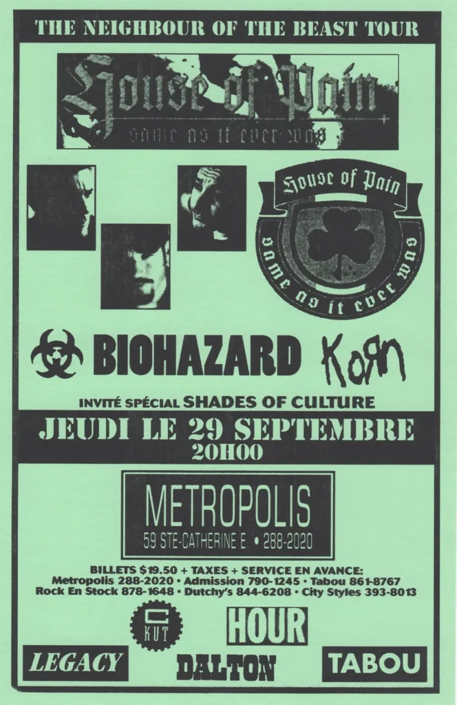HOUSE OF PAIN BIOHAZARD KORN SHADES OF CULTURE