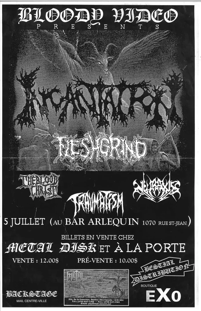 INCANTATION FLESHGRIND THE BLOOD CHRIST TRAUMATISM NEURAXIS